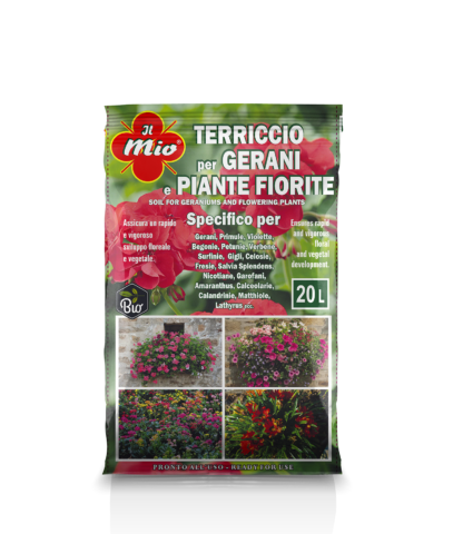 Specific Potting Soil for Geraniums and Flowering Plants