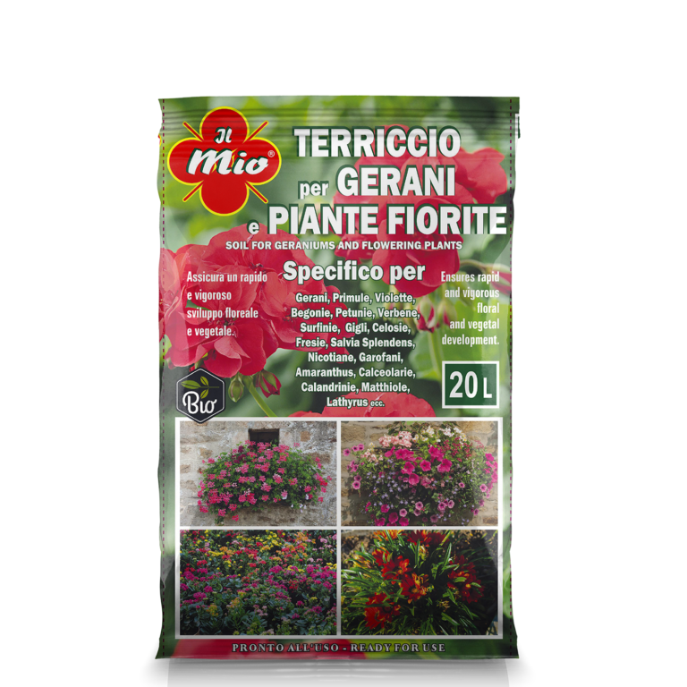 Confezione Terriccio specifico per Gerani e piante fiorite - Euroterriflora